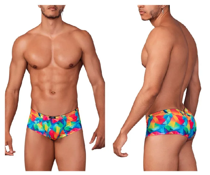 Microfiber men's boxer briefs for a smooth feelXtremen 91147 Printed Microfiber Trunks Color Rainbow Prism Microfiber men's boxer briefs for a smooth feelXtremen 91147 Printed Microfiber Trunks Color Rainbow Prism