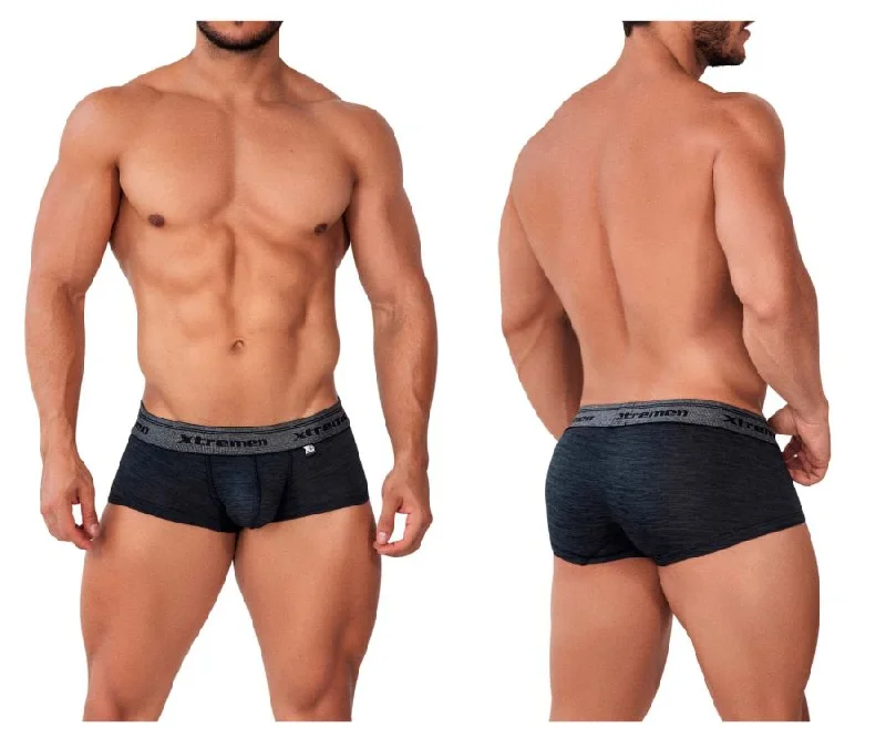 Men's boxer briefs with a contoured pouch for comfortXtremen 91162 Morelo Trunks Color Black Men's boxer briefs with a contoured pouch for comfortXtremen 91162 Morelo Trunks Color Black