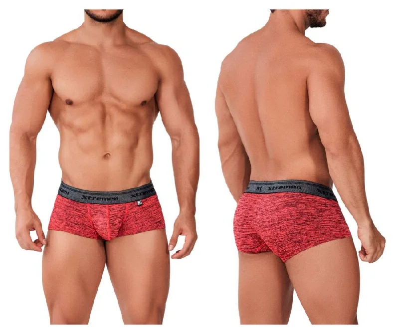 Mesh - paneled men's boxer briefs for ventilationXtremen 91162 Morelo Trunks Color Coral Mesh - paneled men's boxer briefs for ventilationXtremen 91162 Morelo Trunks Color Coral