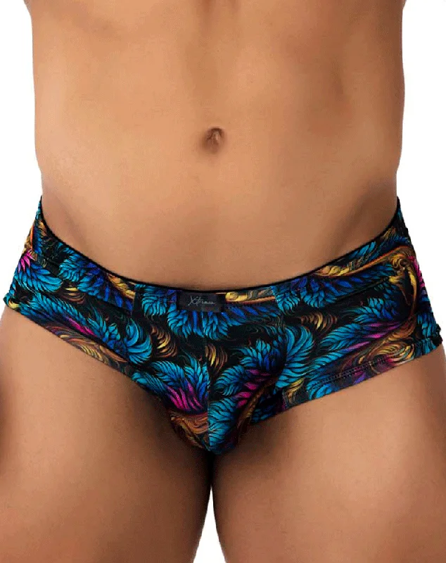 Designer men's trunks with a fashionable edgeXtremen 91170 Printed Trunks Leaves