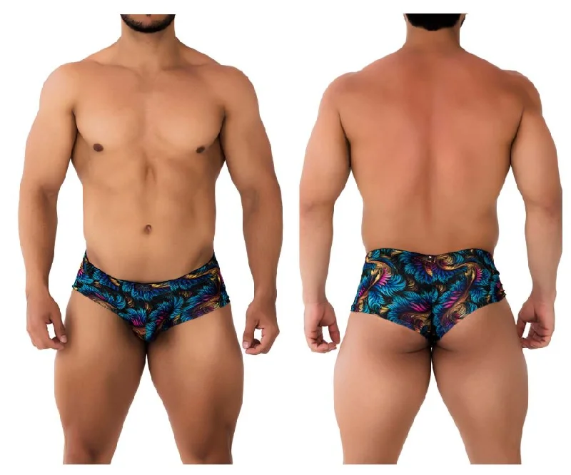 Athletic - style men's boxer briefs for active lifestylesXtremen 91170 Printed Trunks Color Leaves Athletic - style men's boxer briefs for active lifestylesXtremen 91170 Printed Trunks Color Leaves