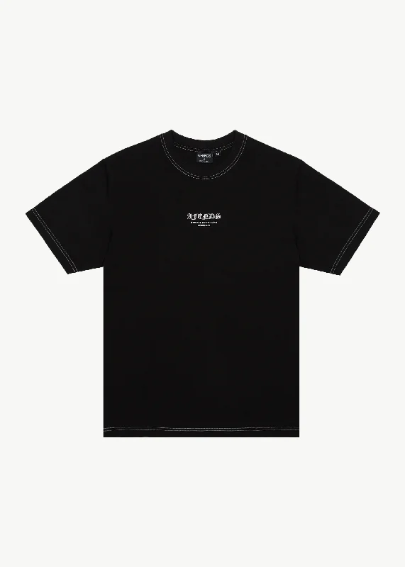 Men's button - front t - shirts with a unique artistic printAFENDS Mens Gothic - Retro T-Shirt - Black Men's button - front t - shirts with a unique artistic printAFENDS Mens Gothic - Retro T-Shirt - Black